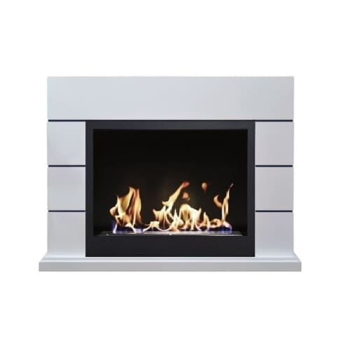 Биокамин в портале "Русский огонь" Аляска с защитным и декоративным стеклом