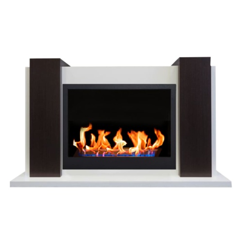 Биокамин в портале "Русский огонь" Манхэттен с защитным и декоративным стеклом