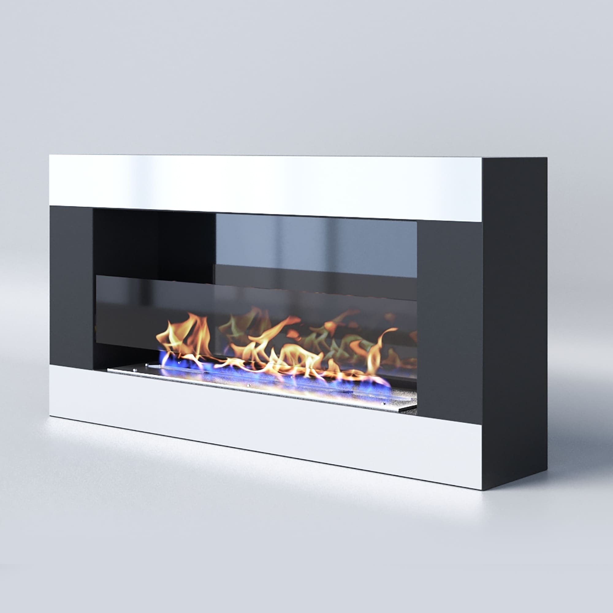 Биокамин "Русский огонь" Модерн 800N настенный (высота 500мм) с защитным и декоративным стеклом по цене 29 840 руб.