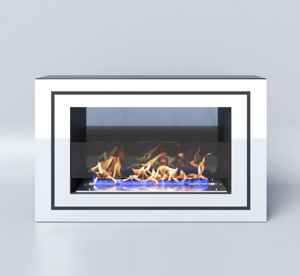 Биокамин "Русский огонь" Стенли 650N настенный с защитным и декоративным стеклом по цене 33 400 руб.