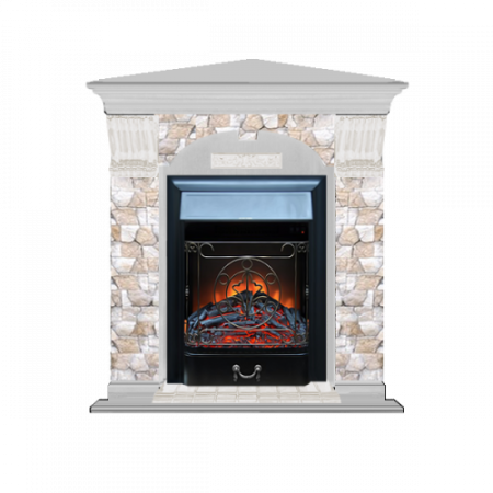 Арочный Арбат угловой (беленый дуб)+Majestic Black