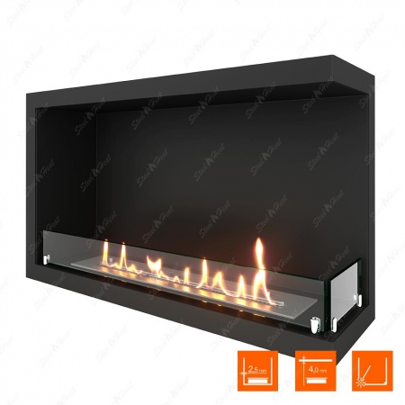 Биокамин угловой SteelHeat Leader 800 правый стекло по цене 32 752 руб.