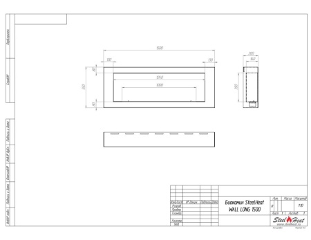 Биокамин SteelHeat WALL  LONG 1500 черный, стекло Биокамин SteelHeat WALL  LONG 1500 черный, стекло по цене 62 160 руб.
