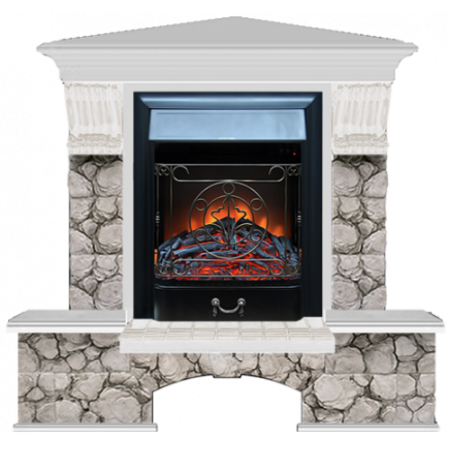 Бостон К Карелия угловой (беленый дуб)+Majestic Black