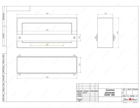 Биокамин SteelHeat FRAME ONE 900 черный Биокамин SteelHeat FRAME ONE 900 черный по цене 44 100 руб.